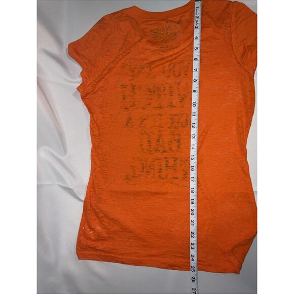 Women's Rocker Girl Witch Orange Short Sleeve T-Shirt Top Size Large (11/13) - Picture 6 of 8